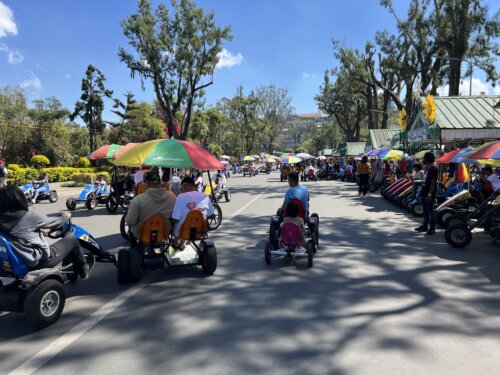 公園内の貸自転車