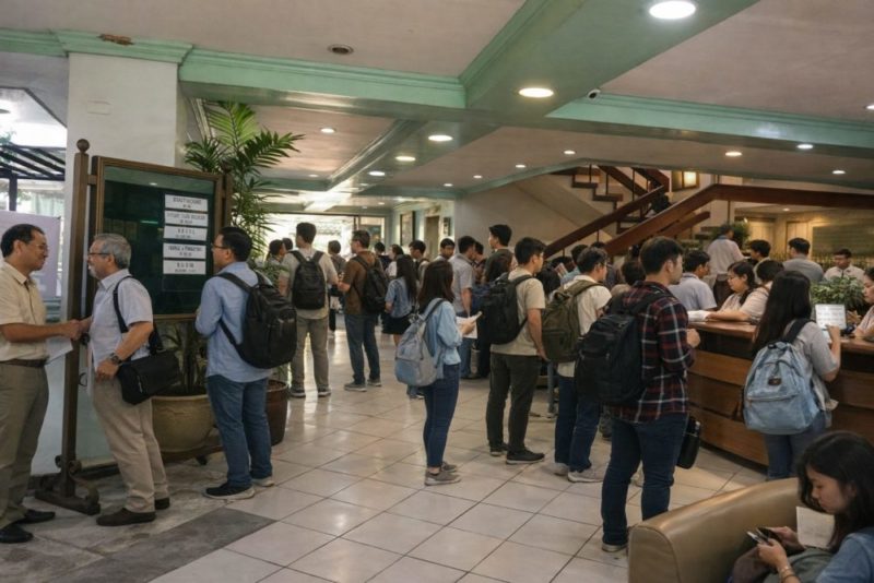 ユニバーシティホテル受付